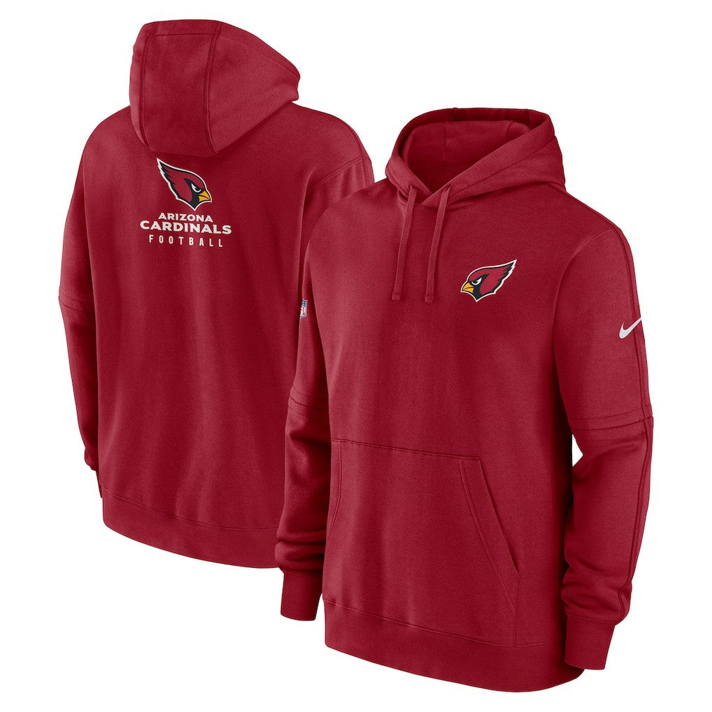 Arizona Cardinals Sideline Club Fleece Pullover Hoodie - Cardinal - Nike