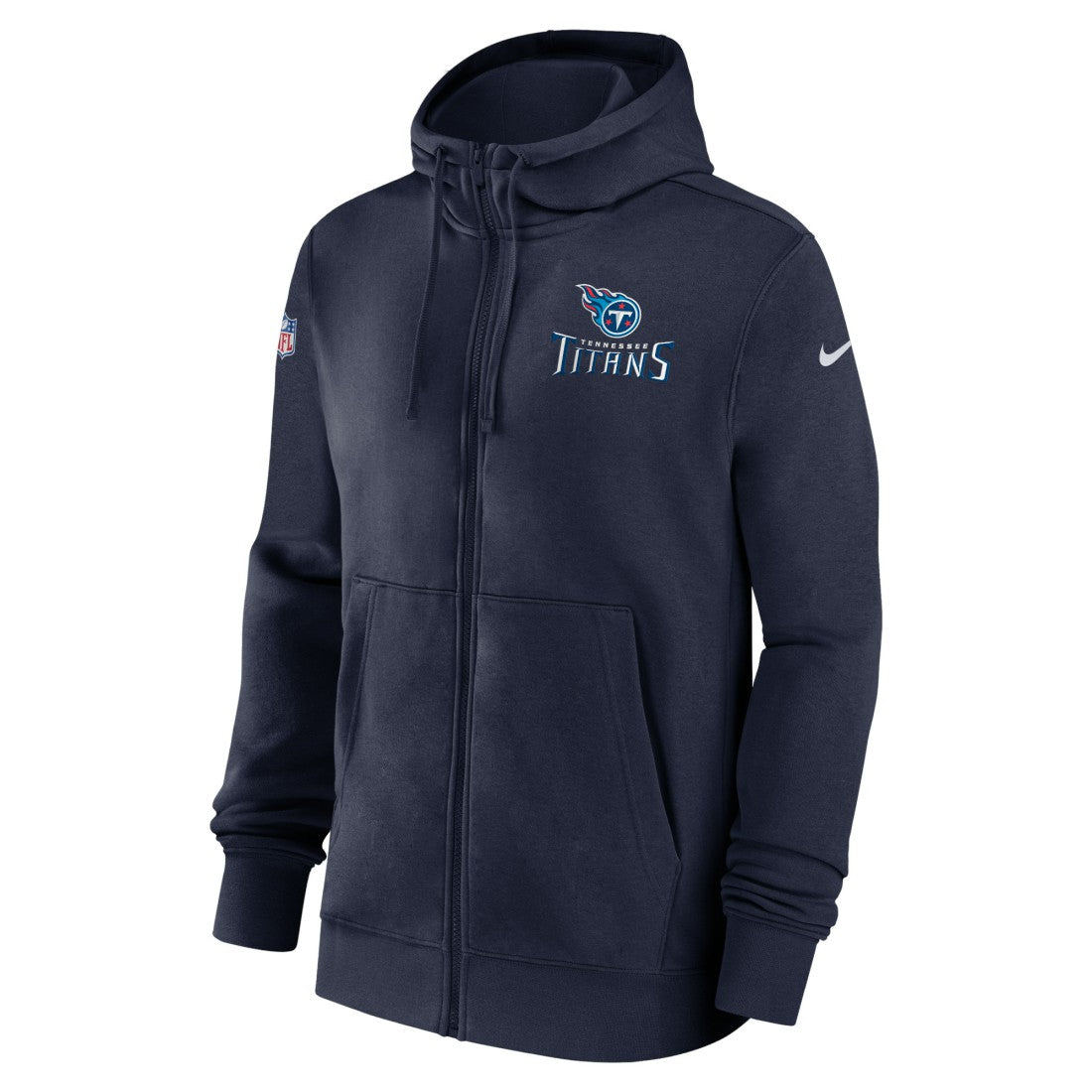 Tennessee Titans 2023/24 Sideline Club Full-Zip Hoodie - Navy - Nike