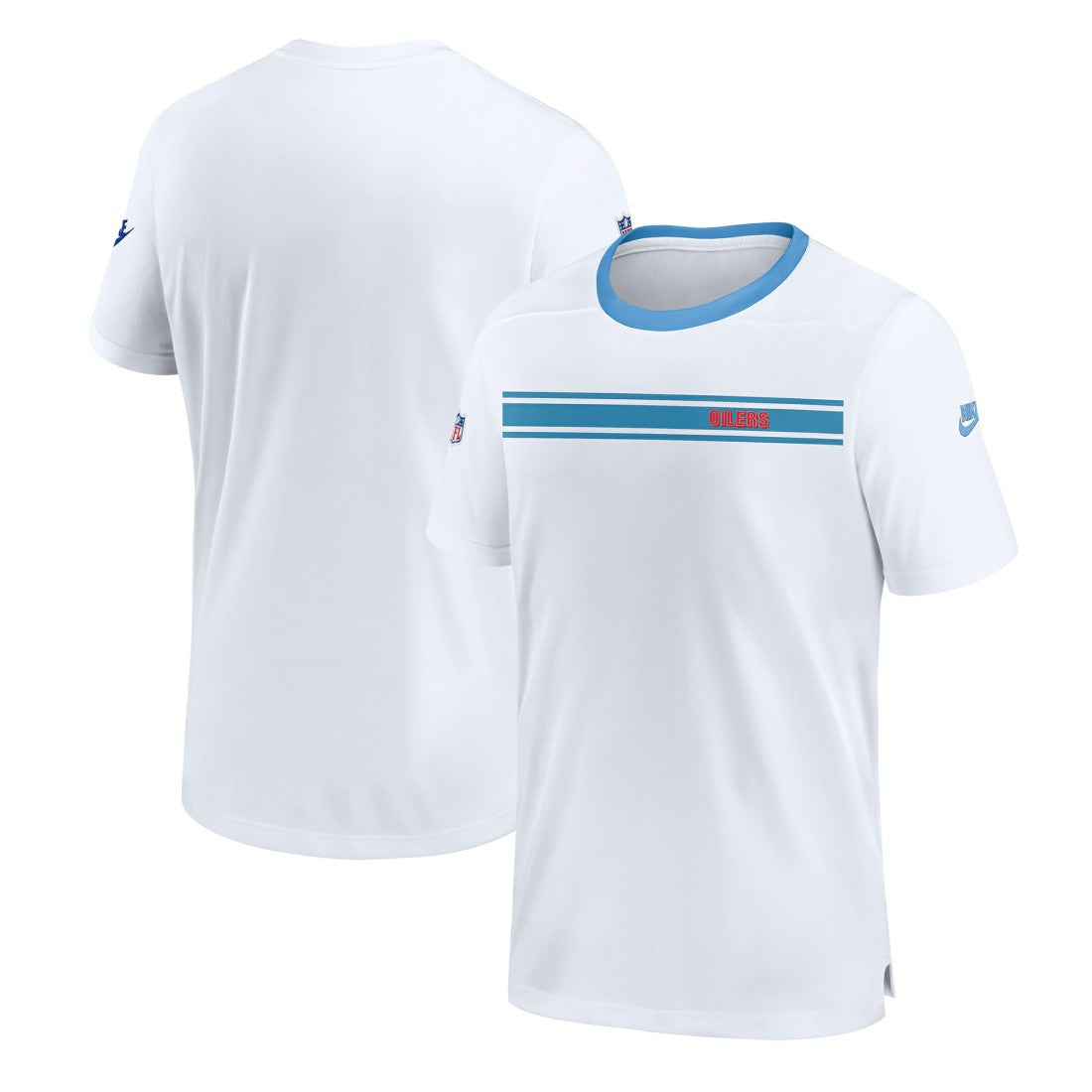 Tennessee Titans Oilers Throwback Sideline Coach Alternate Performance T-Shirt - White - Nike