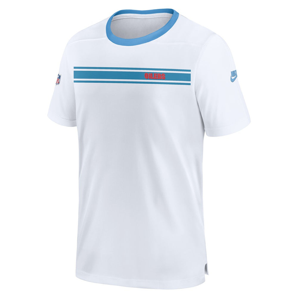 Tennessee Titans Oilers Throwback Sideline Coach Alternate Performance T-Shirt - White - Nike