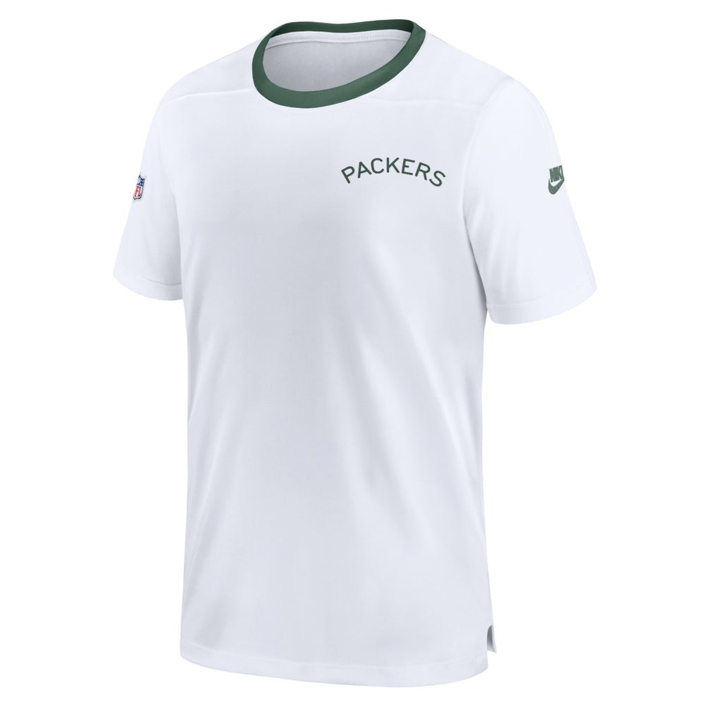 Green Bay Packers Men's Sideline Coaches Alternate Performance T-Shirt - White - Nike