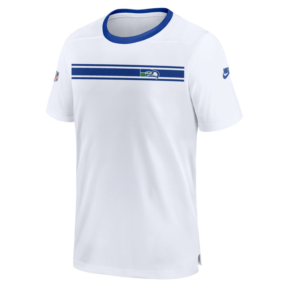 Seattle Seahawks Throwback Sideline Coaches Performance T-Shirt - White - Nike