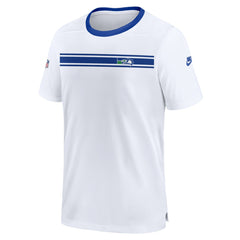 Seattle Seahawks Throwback Sideline Coaches Performance T-Shirt - White - Nike