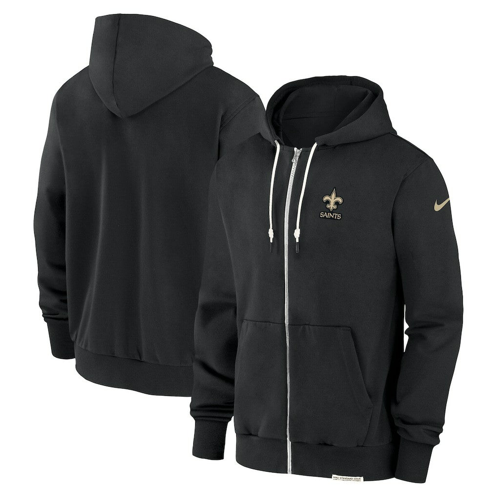 New Orleans Saints Sideline Performance Full-Zip Hoodie Jacket - Black - Nike