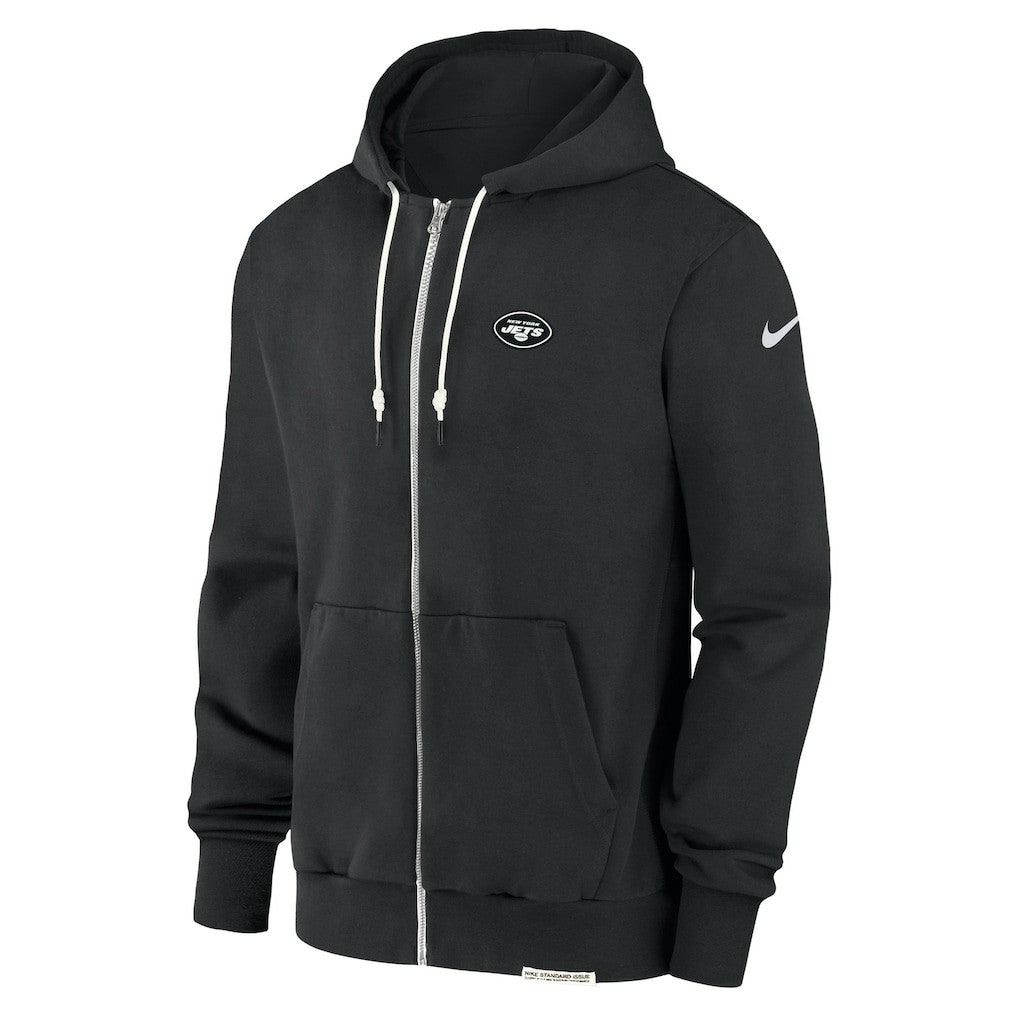 New York Jets Sideline Performance Full-Zip Hoodie Sweatshirt - Black - Nike
