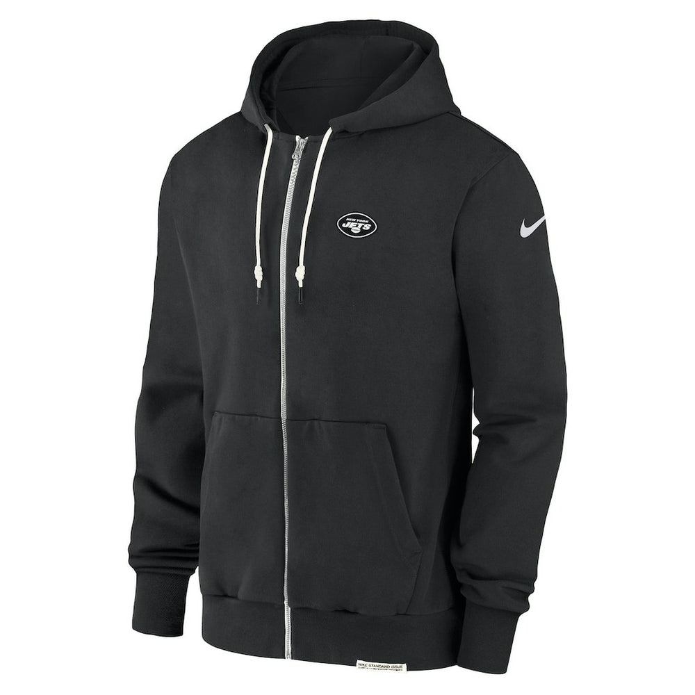 New York Jets Sideline Performance Full-Zip Hoodie Sweatshirt - Black - Nike