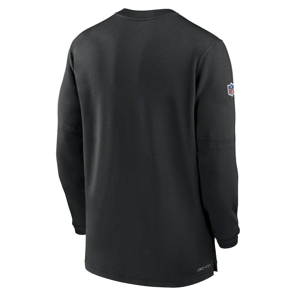 Pittsburgh Steelers 2023 Sideline Performance Long Sleeve Tri-Blend Quarter-Zip Top - Black - Nike