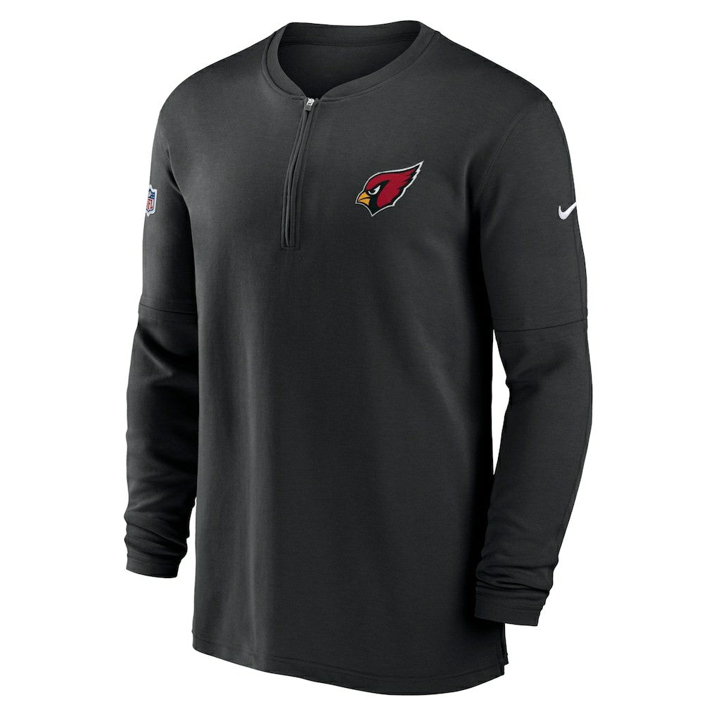 Arizona Cardinals 2023 Sideline Performance Long Sleeve Tri-Blend Quarter-Zip Top - Black - Nike