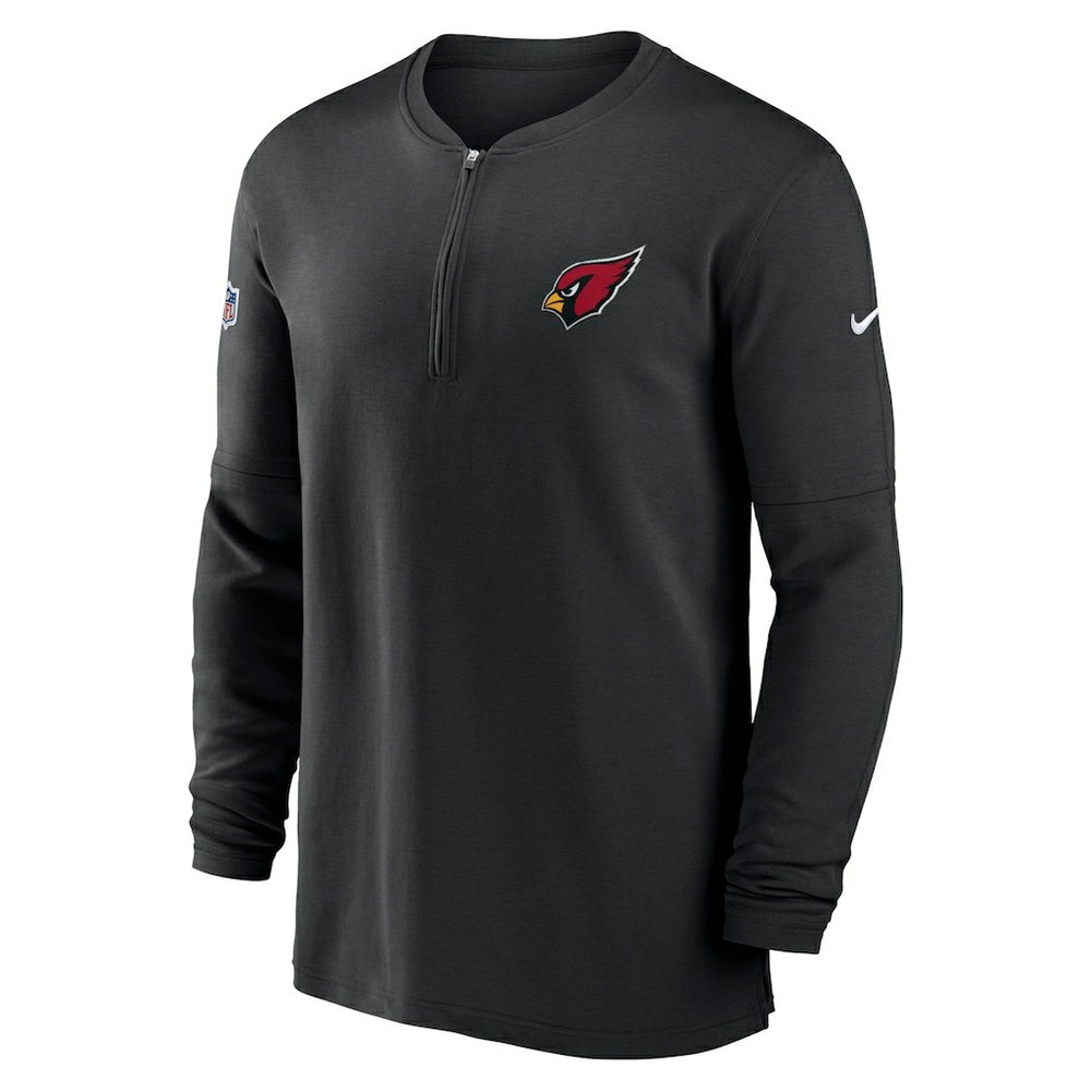 Arizona Cardinals 2023 Sideline Performance Long Sleeve Tri-Blend Quarter-Zip Top - Black - Nike