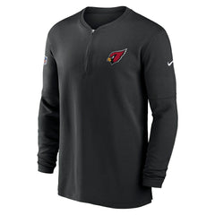 Arizona Cardinals 2023 Sideline Performance Long Sleeve Tri-Blend Quarter-Zip Top - Black - Nike