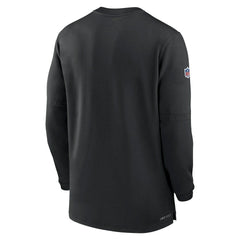 Carolina Panthers 2023 Sideline Performance Long Sleeve Tri-Blend Quarter-Zip Top - Black - Nike
