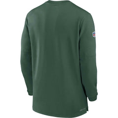 Green Bay Packers 2023 Sideline Performance Long Sleeve Tri-Blend Quarter-Zip Top - Green - Nike