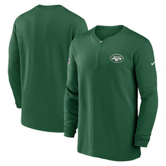 New York Jets 2023 Sideline Performance Long Sleeve Tri-Blend Quarter-Zip Top - Green - Nike