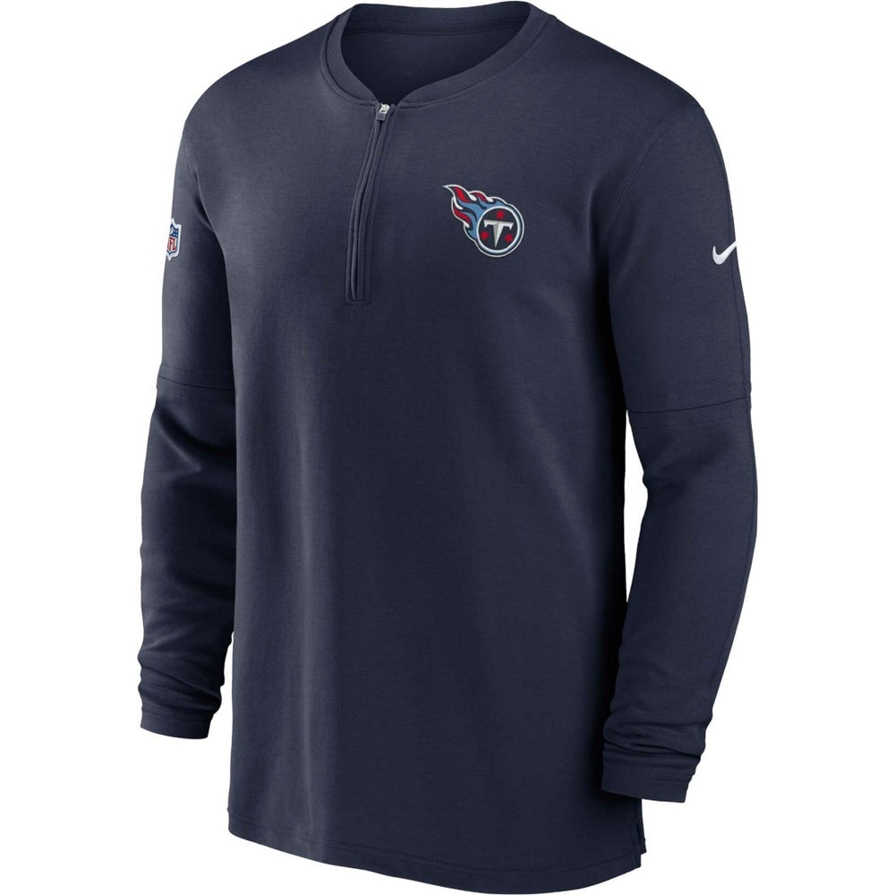 Tennessee Titans 2023 Sideline Performance Long Sleeve Tri-Blend Quarter-Zip Top - Navy - Nike
