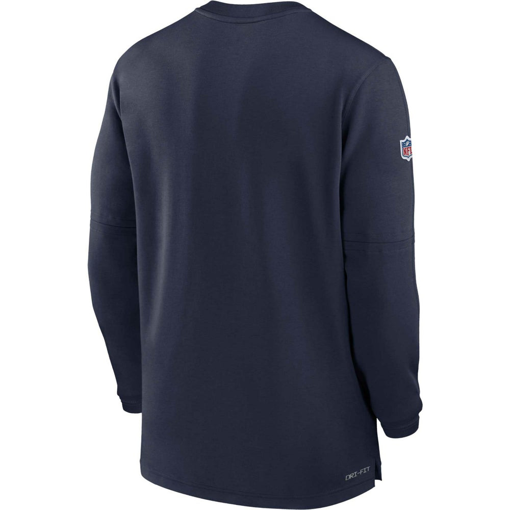 Tennessee Titans 2023 Sideline Performance Long Sleeve Tri-Blend Quarter-Zip Top - Navy - Nike
