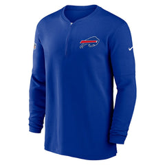 Buffalo Bills 2023 Sideline Performance Long Sleeve Tri-Blend Quarter-Zip Top - Royal - Nike