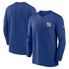 New York Giants 2023 Sideline Performance Long Sleeve Tri-Blend Quarter-Zip Top - Royal - Nike