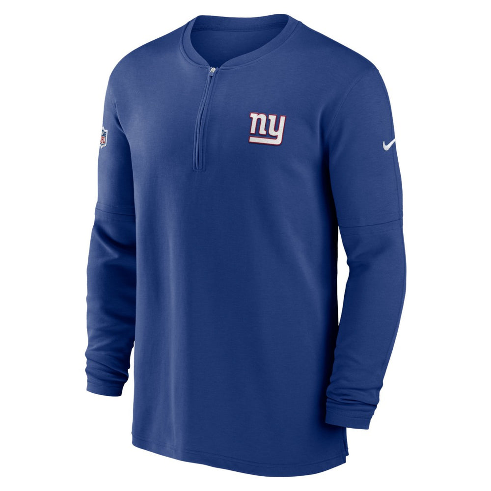 New York Giants 2023 Sideline Performance Long Sleeve Tri-Blend Quarter-Zip Top - Royal - Nike
