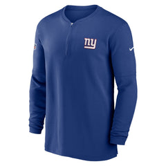 New York Giants 2023 Sideline Performance Long Sleeve Tri-Blend Quarter-Zip Top - Royal - Nike