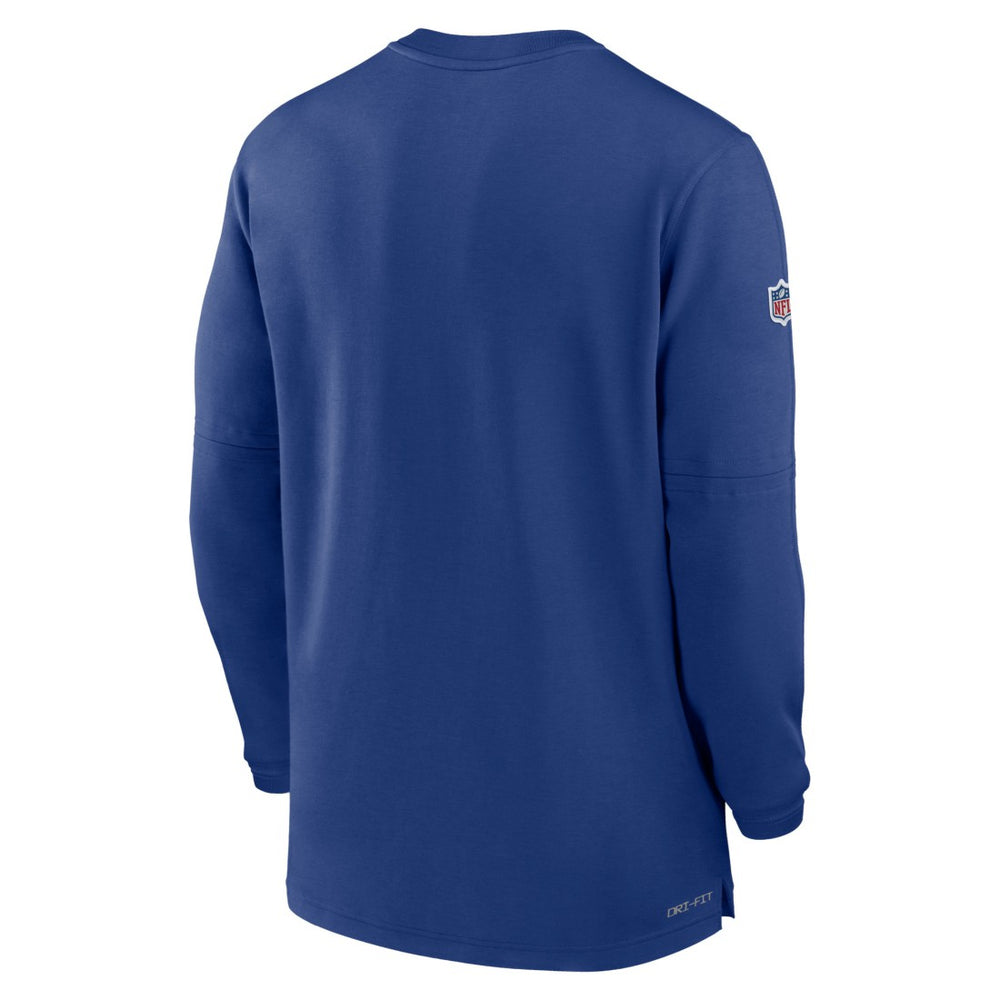 New York Giants 2023 Sideline Performance Long Sleeve Tri-Blend Quarter-Zip Top - Royal - Nike
