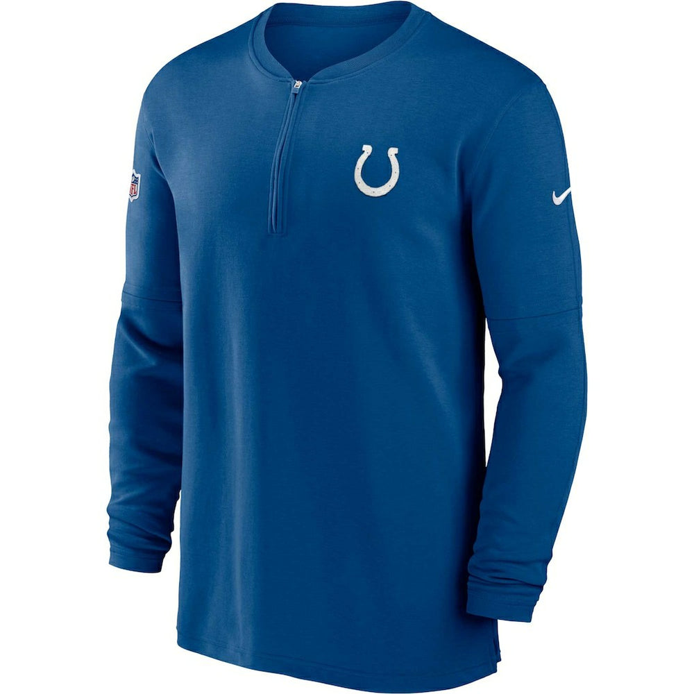 Indianapolis Colts 2023 Sideline Performance Long Sleeve Tri-Blend Quarter-Zip Top - Royal - Nike
