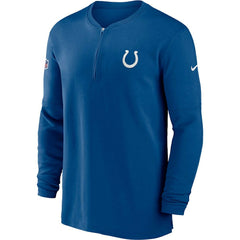 Indianapolis Colts 2023 Sideline Performance Long Sleeve Tri-Blend Quarter-Zip Top - Royal - Nike