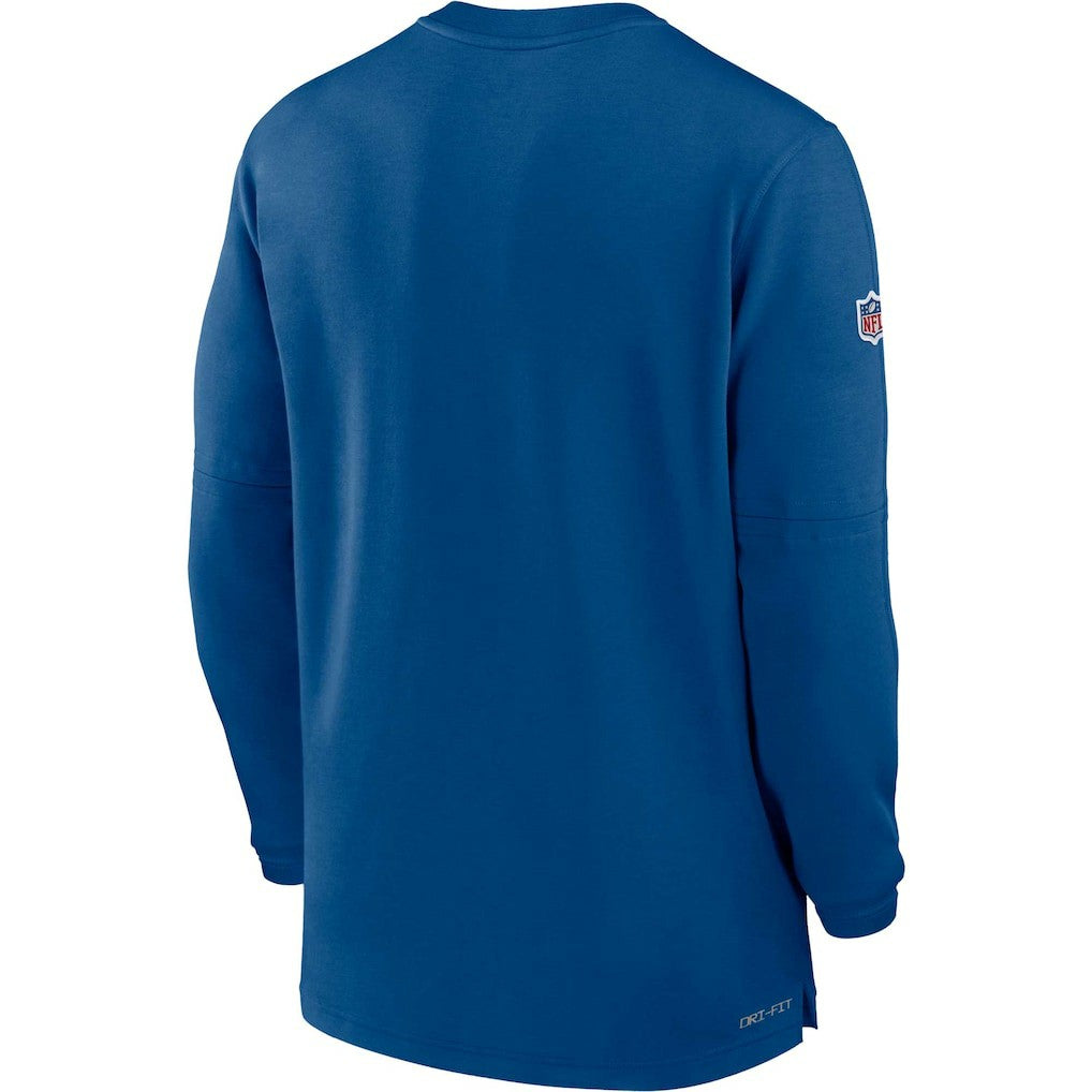 Indianapolis Colts 2023 Sideline Performance Long Sleeve Tri-Blend Quarter-Zip Top - Royal - Nike