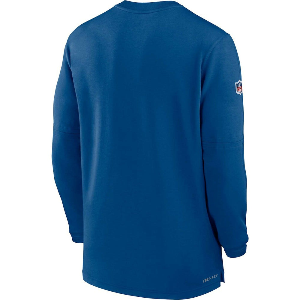 Indianapolis Colts 2023 Sideline Performance Long Sleeve Tri-Blend Quarter-Zip Top - Royal - Nike