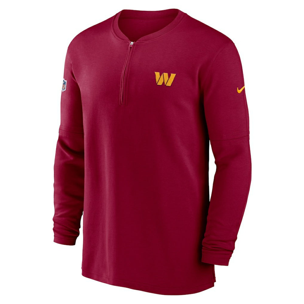 Washington Commanders 2023 Sideline Performance Long Sleeve Tri-Blend Quarter-Zip Top - Burgundy - Nike