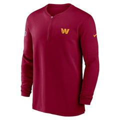 Washington Commanders 2023 Sideline Performance Long Sleeve Tri-Blend Quarter-Zip Top - Burgundy - Nike