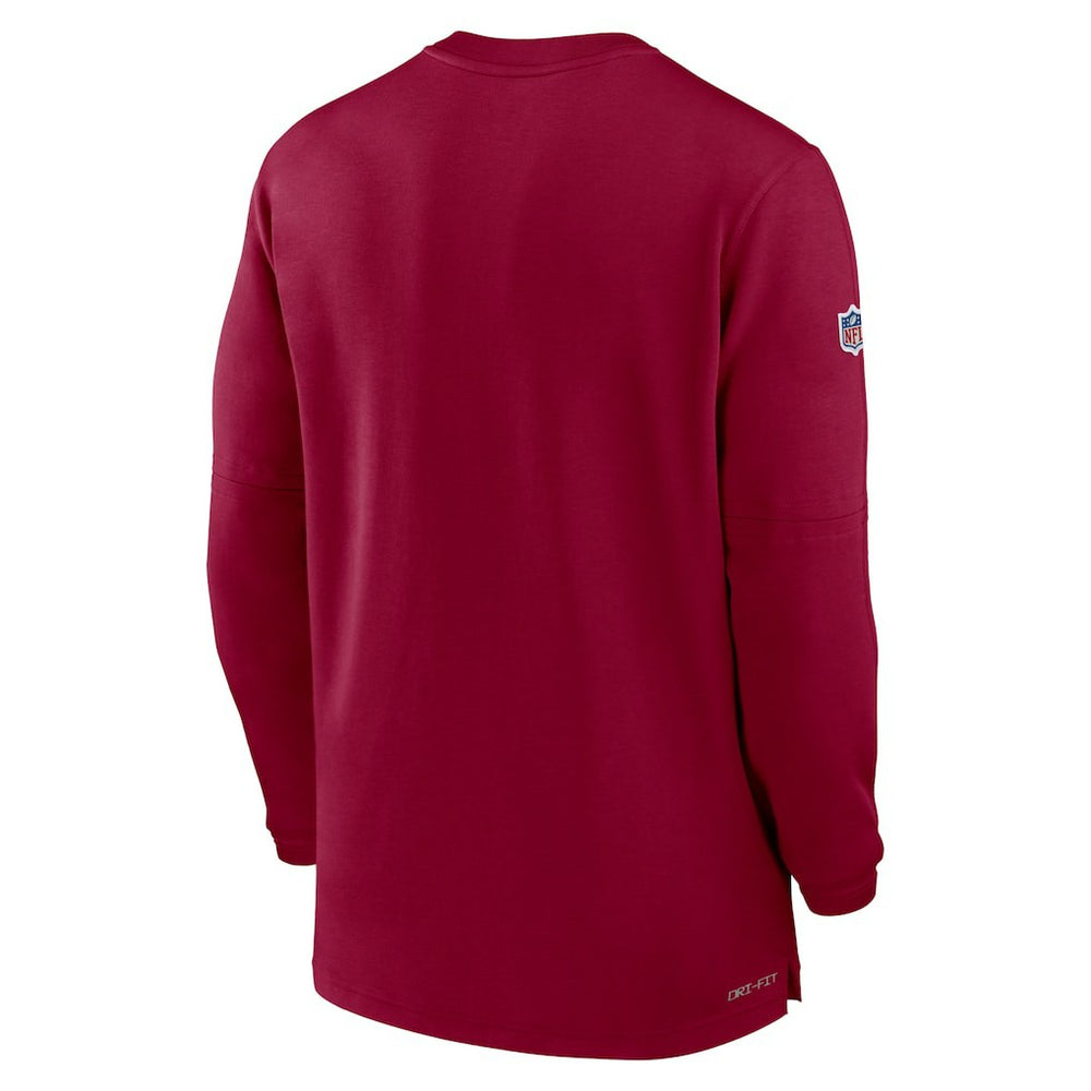 Washington Commanders 2023 Sideline Performance Long Sleeve Tri-Blend Quarter-Zip Top - Burgundy - Nike