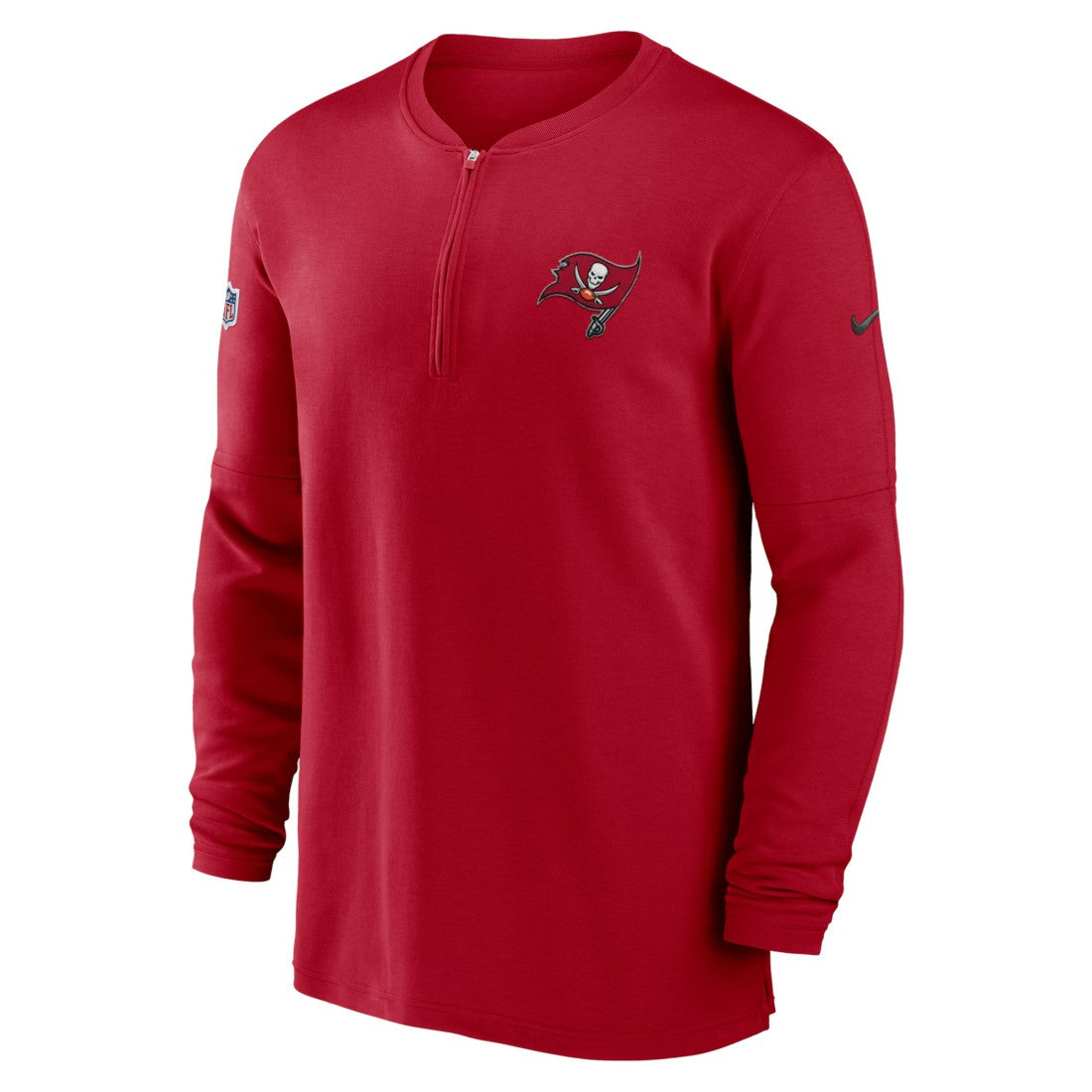 Tampa Bay Buccaneers 2023 Sideline Performance Long Sleeve Tri-Blend Quarter-Zip Top - Red - Nike