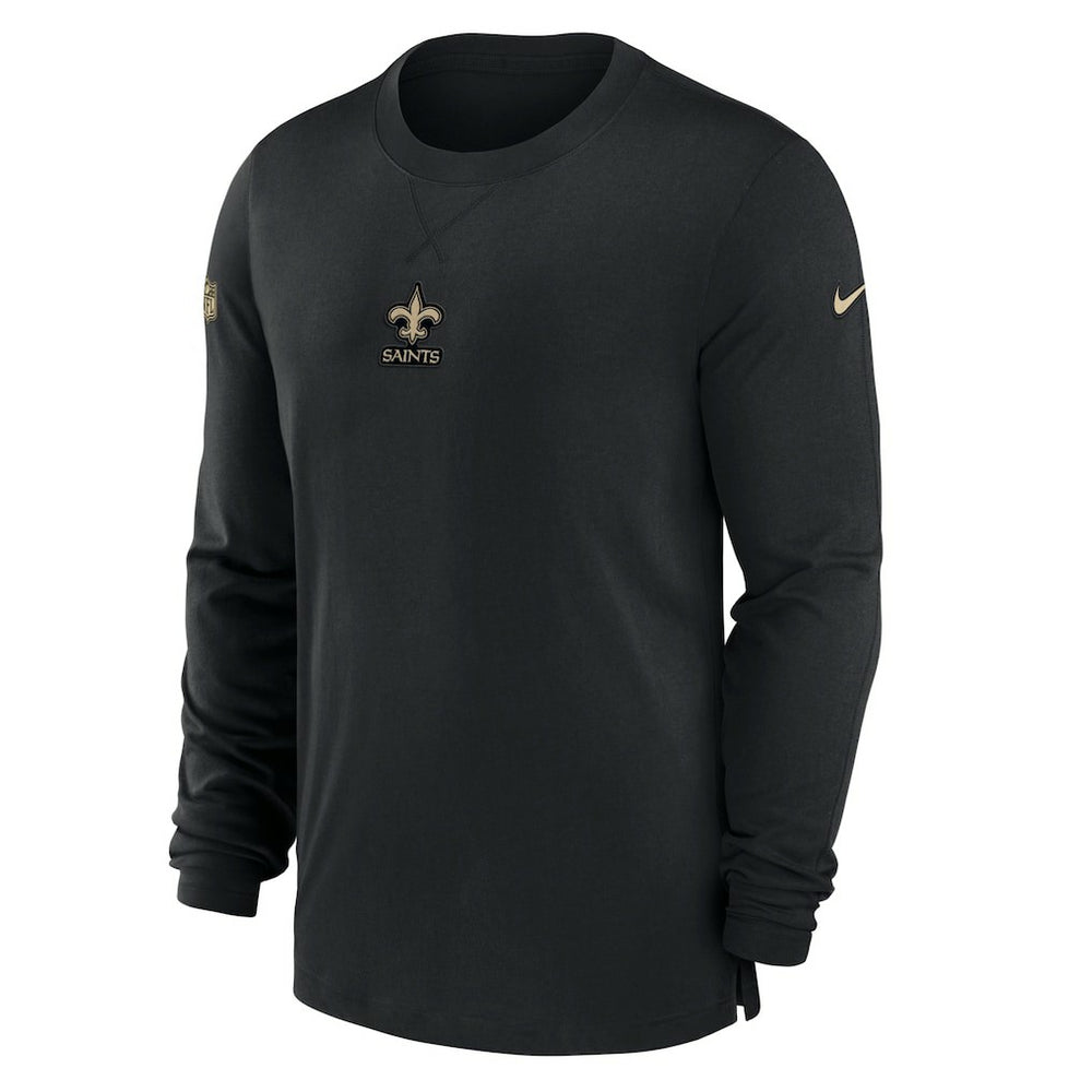 New Orleans Saints 2023 Sideline Performance Long Sleeve T-Shirt - Black - Nike
