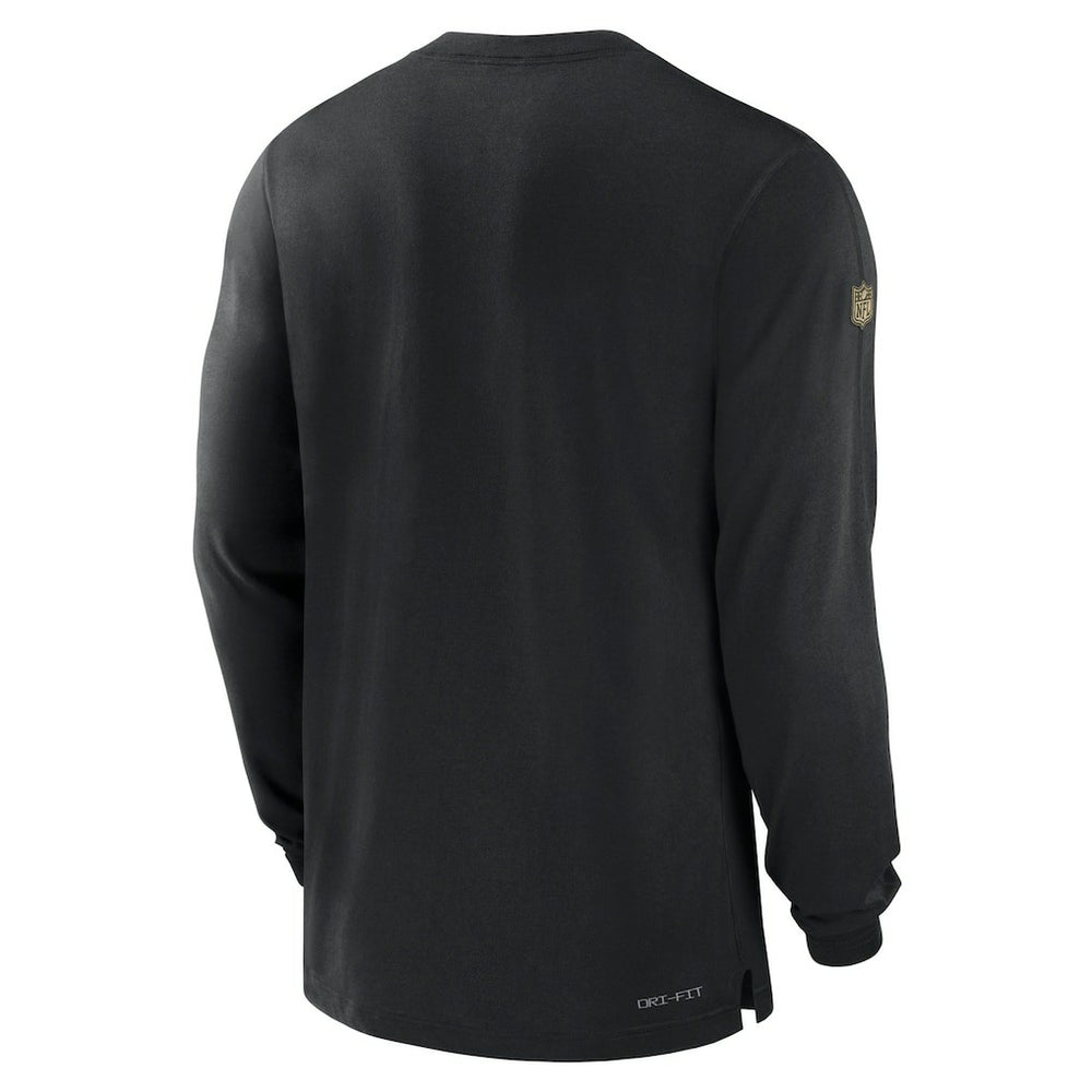 New Orleans Saints 2023 Sideline Performance Long Sleeve T-Shirt - Black - Nike