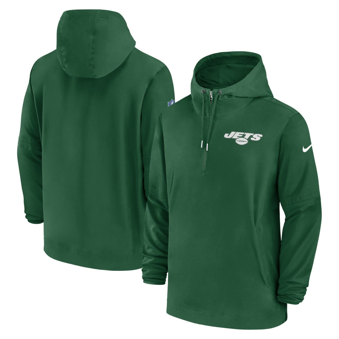 New York Jets Sideline Half-Zip Hoodie - Green - Nike
