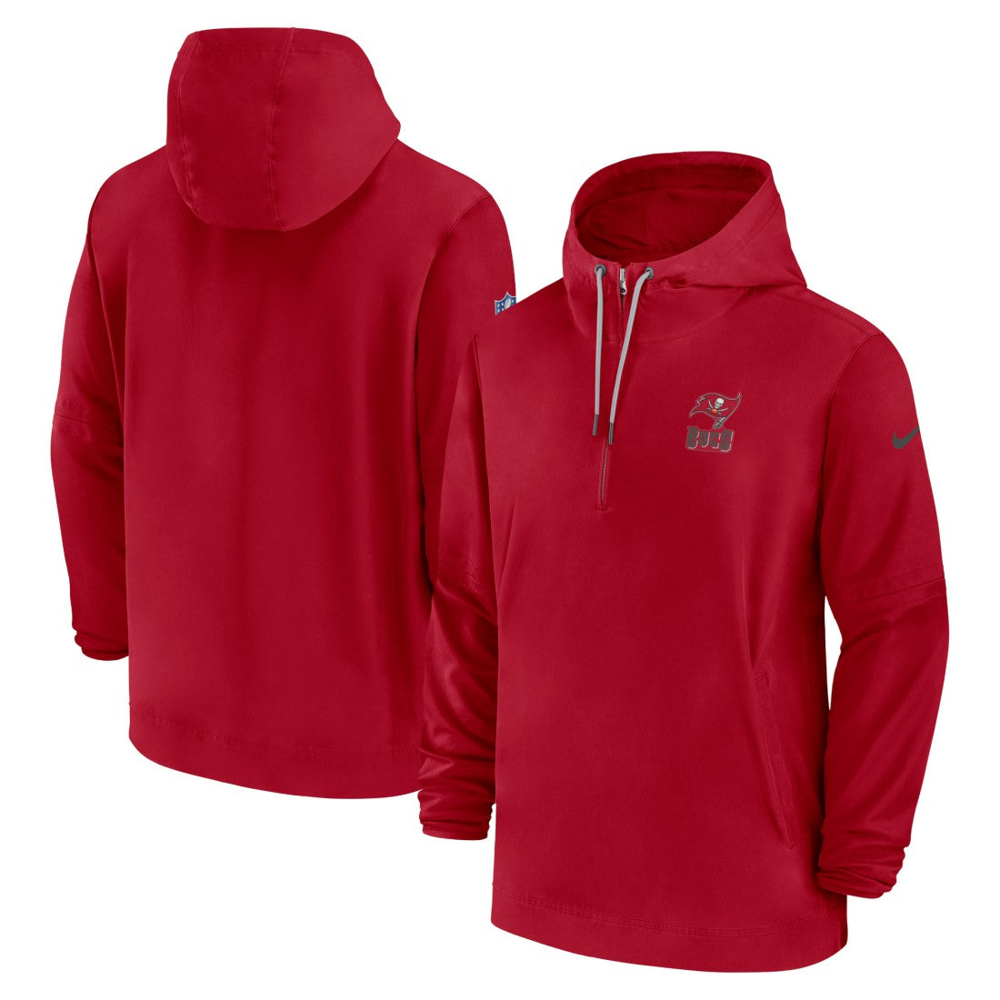 Tampa Bay Buccaneers Sideline Half-Zip Hoodie - Red - Nike
