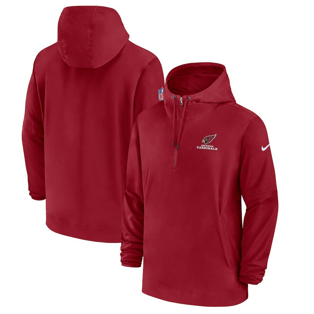 Arizona Cardinals Sideline Half-Zip Hoodie - Cardinal - Nike