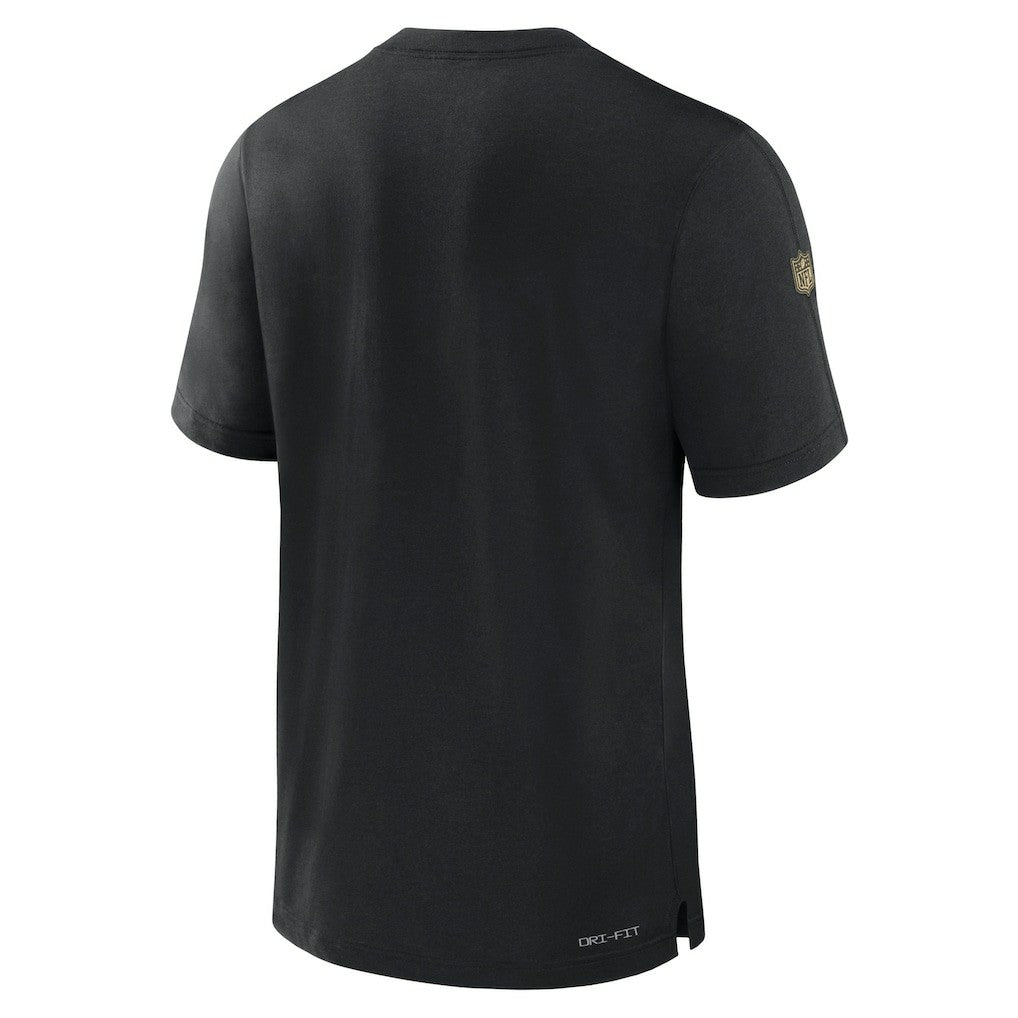 New Orleans Saints 2023 Sideline Performance T-Shirt - Black - Nike