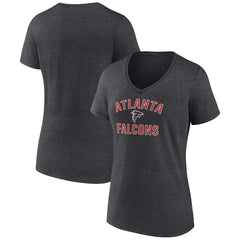 Atlanta Falcons Women's Victory Arch Team V-Neck T-Shirt - Charcoal - NFL