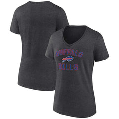 Buffalo Bills Women's Victory Arch Team V-Neck T-Shirt - Charcoal - NFL