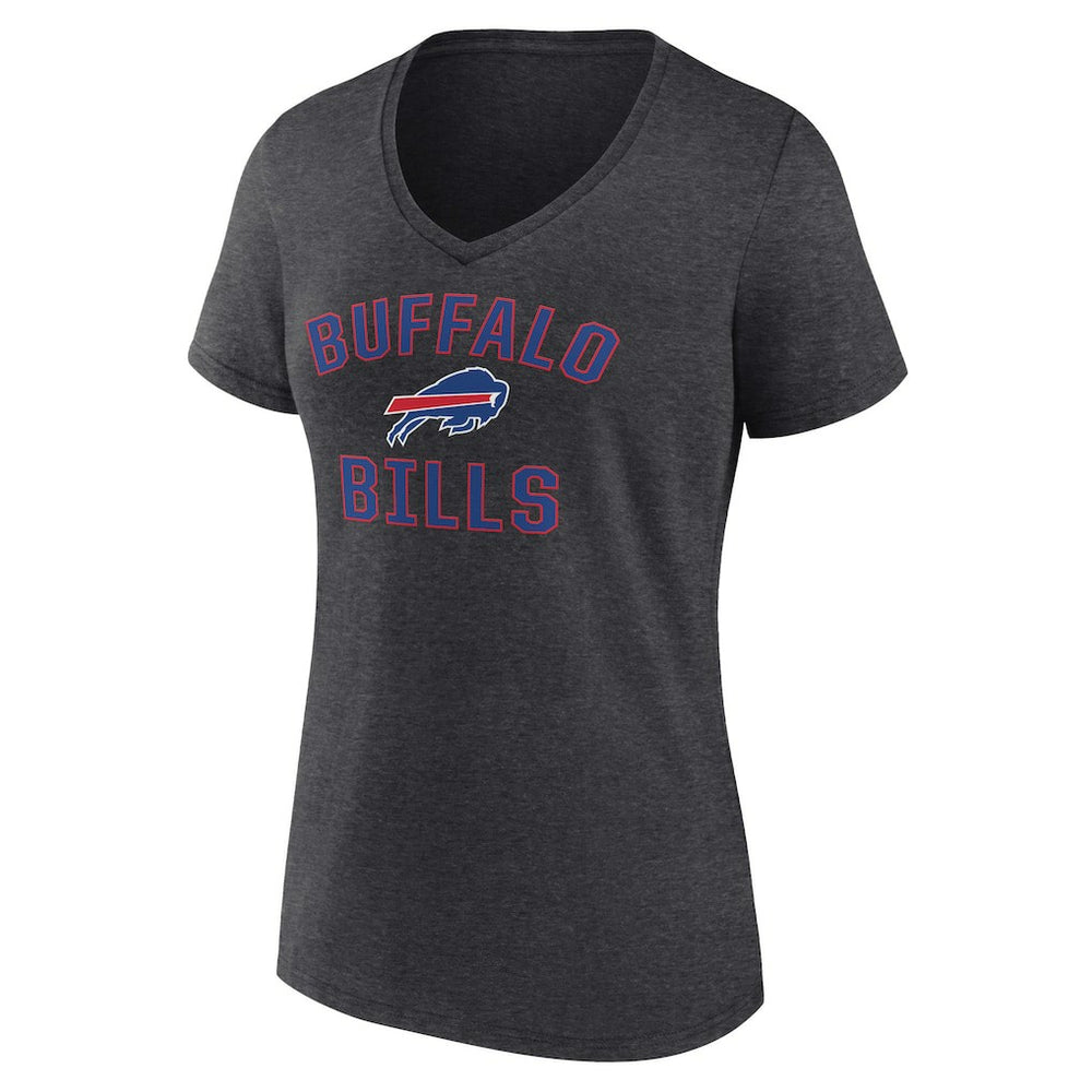 Buffalo Bills Women's Victory Arch Team V-Neck T-Shirt - Charcoal - NFL