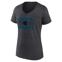Carolina Panthers Women's Victory Arch Team V-Neck T-Shirt - Charcoal - NFL