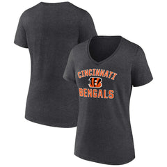 Cincinnati Bengals Women's Victory Arch Team V-Neck T-Shirt - Charcoal - NFL