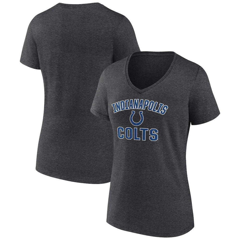 Indianapolis Colts Women's Victory Arch Team V-Neck T-Shirt - Charcoal - NFL