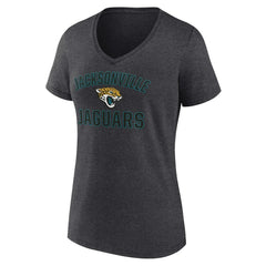 Jacksonville Jaguars Women's Victory Arch Team V-Neck T-Shirt - Charcoal - NFL