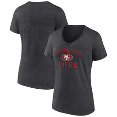 San Francisco 49ers Women's Victory Arch Team V-Neck T-Shirt - Charcoal - NFL