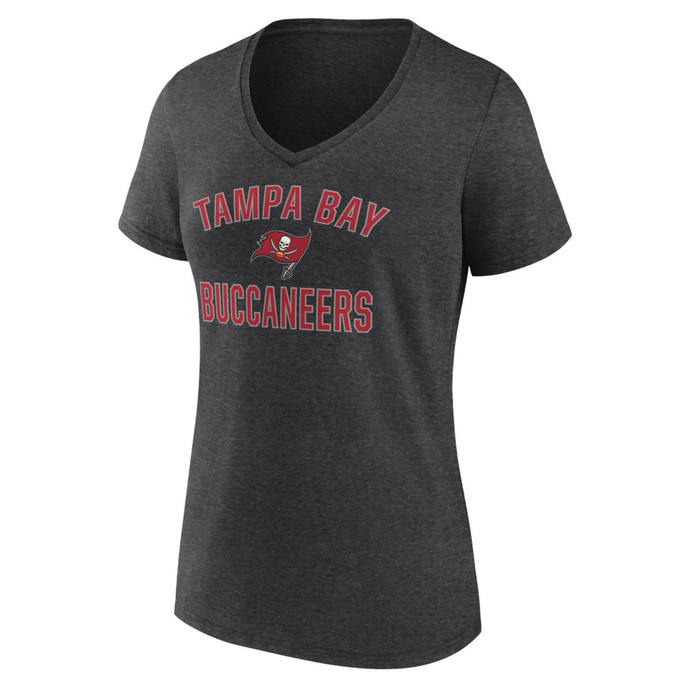 Tampa Bay Buccaneers Women's Victory Arch Team V-Neck T-Shirt - Charcoal - NFL