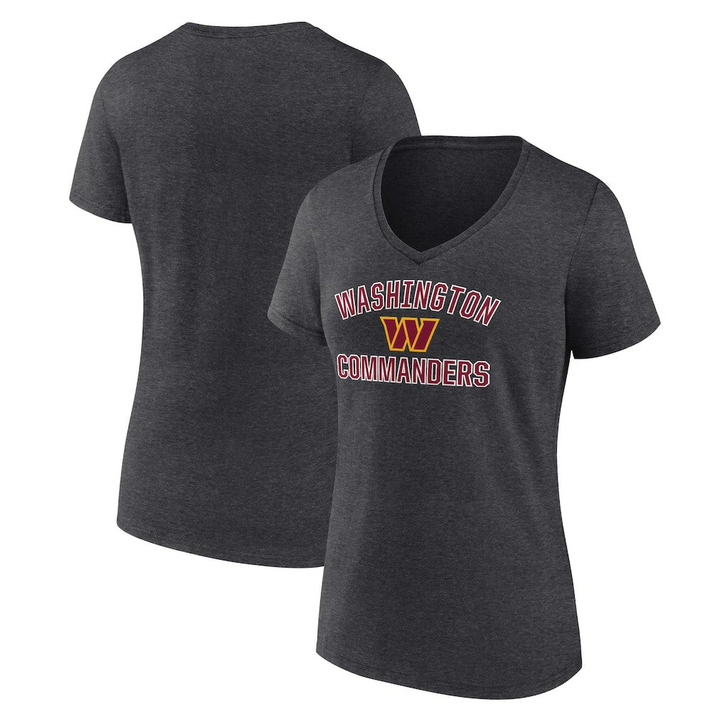 Washington Commanders Women's Victory Arch Team V-Neck T-Shirt - Charcoal - NFL