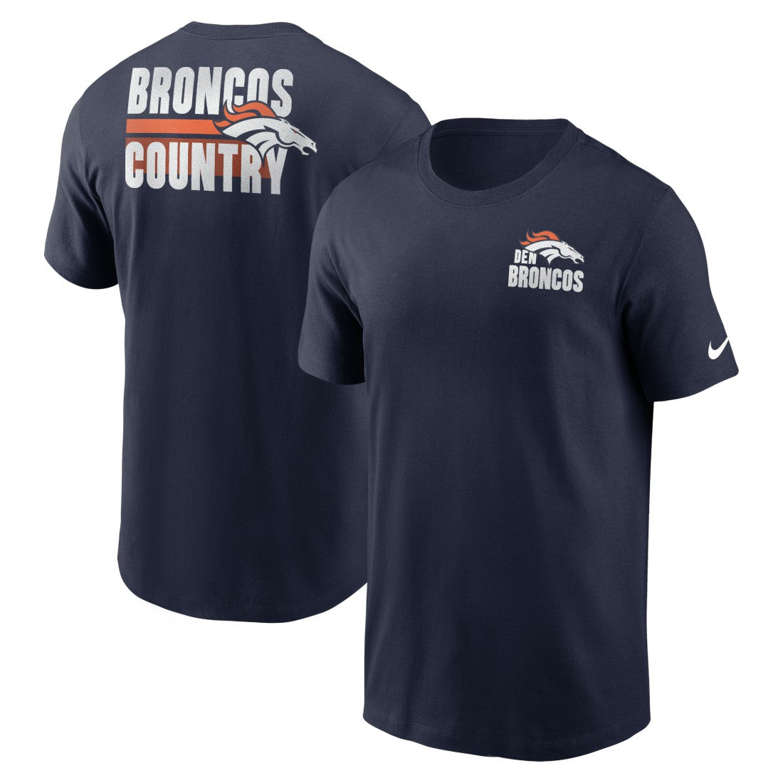Denver Broncos Blitz Essential T-Shirt - Navy - Nike
