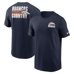Denver Broncos Blitz Essential T-Shirt - Navy - Nike